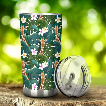 Giraffe Jungle Design Print Tumbler