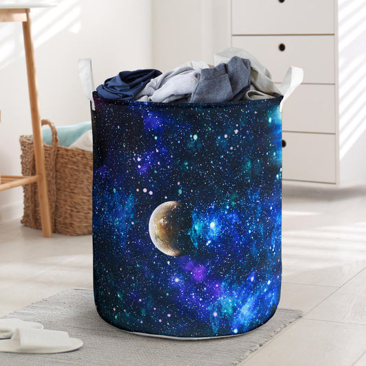 Galaxy Stardust Planet Space Print Laundry Basket