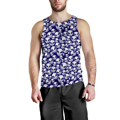 Alien Head Extraterrestrial Men Tank Top