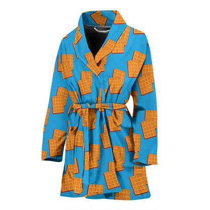 Waffle Print Design LKS304 Women Bathrobe