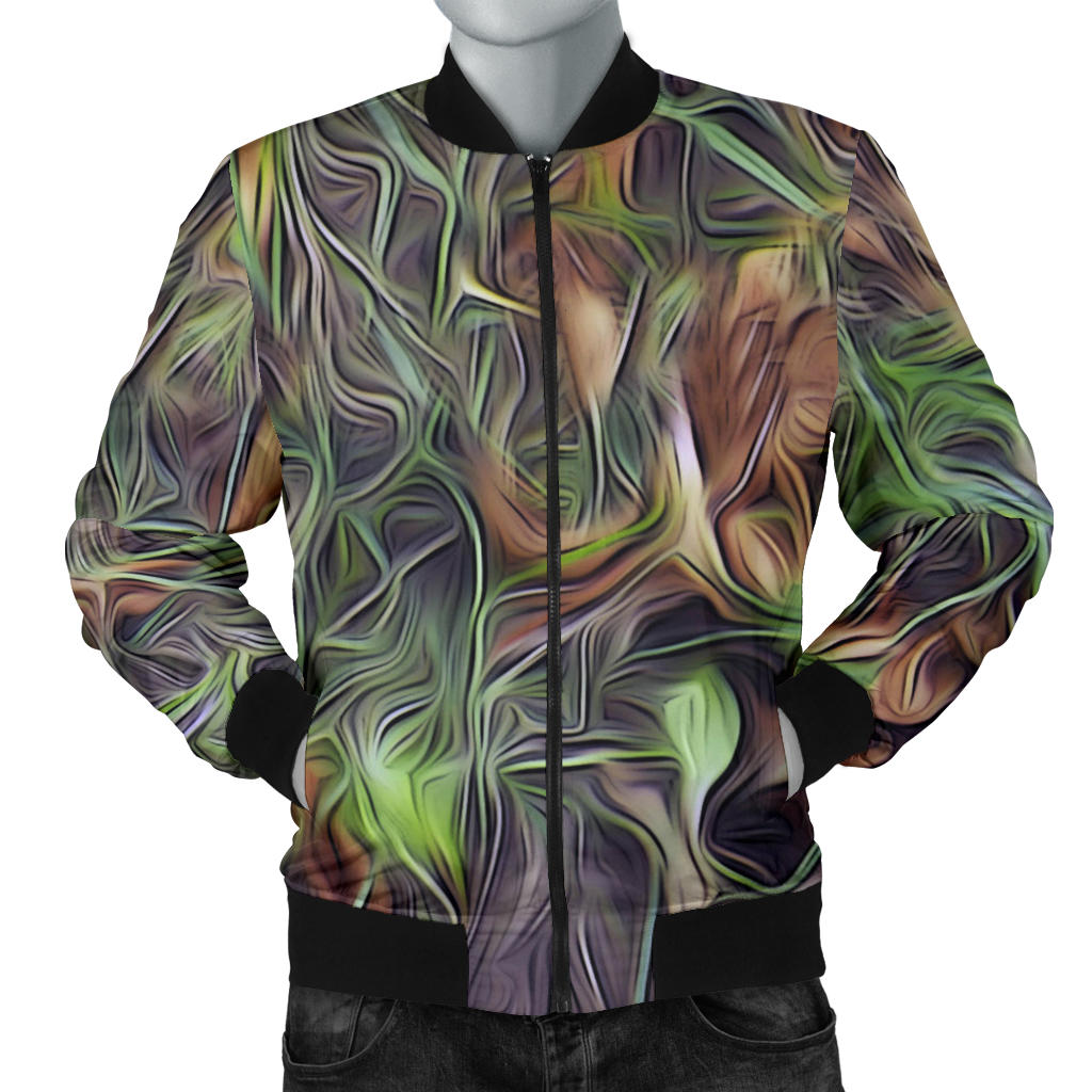 Camouflage Realistic Tree Print Men Bomber Jacket