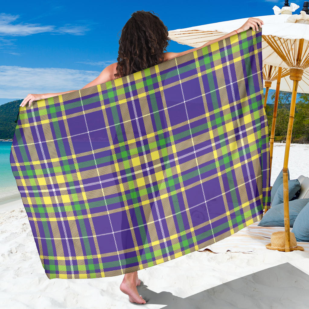 Mardi Gras Pattern Print Design 010 Sarong Pareo Wrap