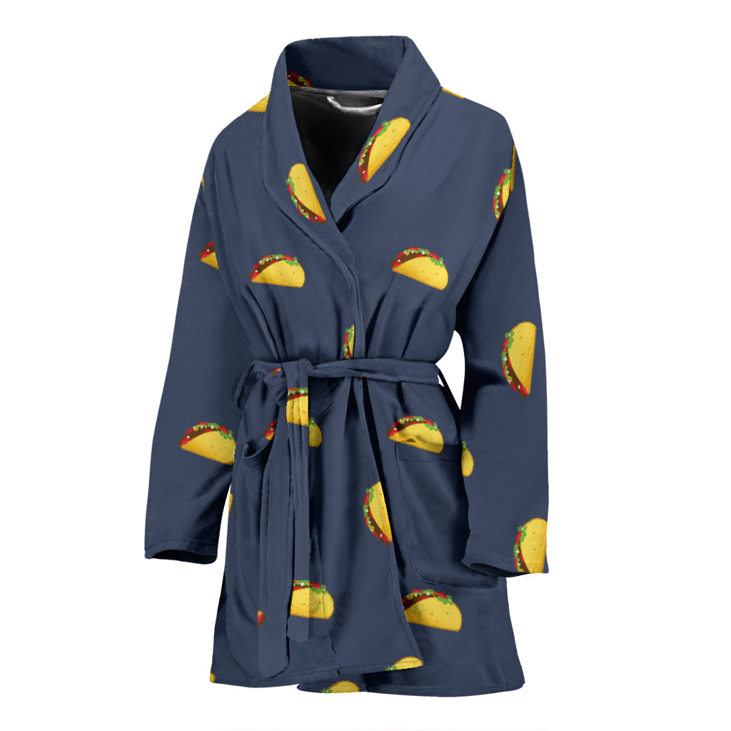 Taco Print Design LKS305 Women Bathrobe