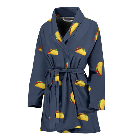 Taco Print Design LKS305 Women Bathrobe