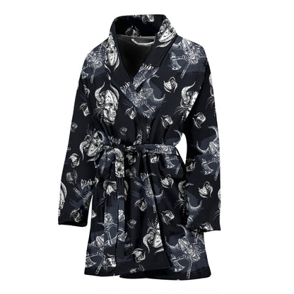 Vikings Print Design LKS304 Women Bathrobe