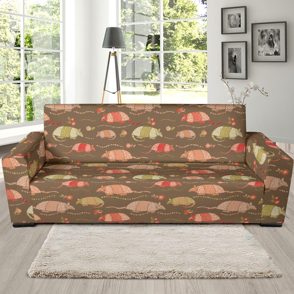 Armadillo Pattern Print Design 04 Sofa Slipcover