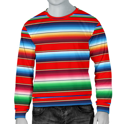 Serape Print Men Long Sleeve Sweatshirt