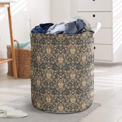 Damask Elegant Luxury Print Pattern Laundry Basket