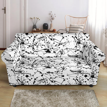 Splatter Print Design LKS305 Loveseat Couch Slipcover