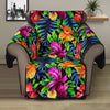 Tropical Folower Colorful Print Recliner Cover Protector