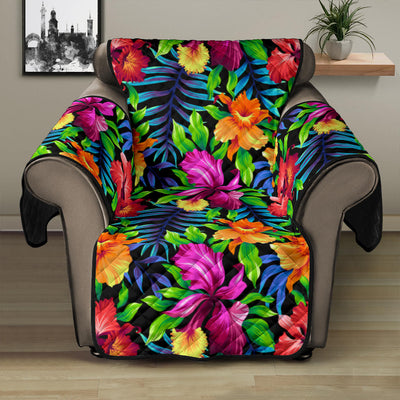 Tropical Folower Colorful Print Recliner Cover Protector