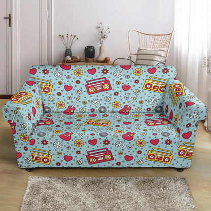 Hippie Print Design LKS307 Loveseat Couch Slipcover