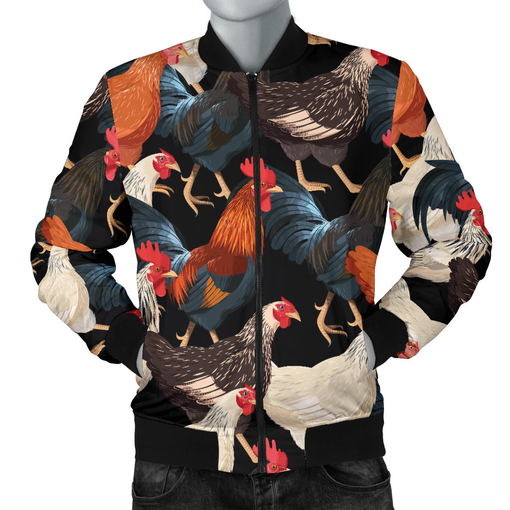Chicken Print Pattern Men Bomber Jacket