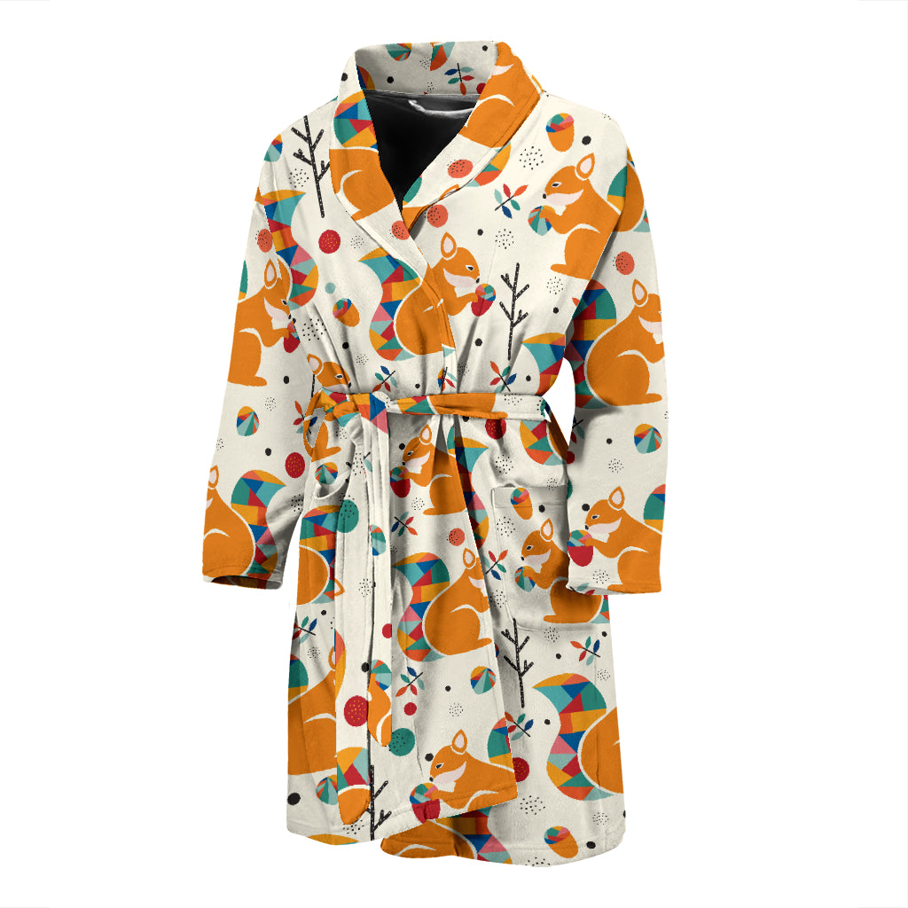 Squirrel Print Design LKS304 Men Bathrobe