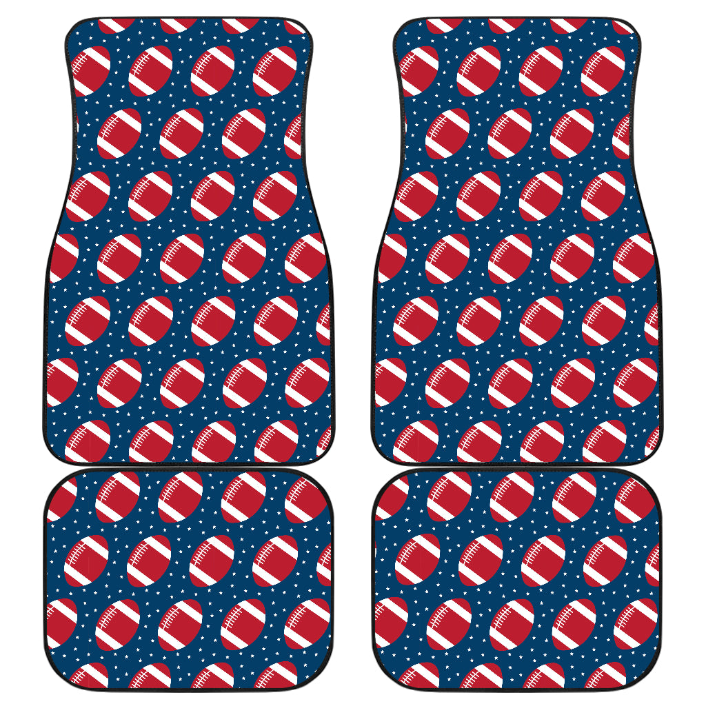 American Football Star Design Pattern Car Floor Mats Front Back
