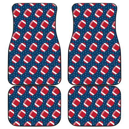 American Football Star Design Pattern Car Floor Mats Front Back