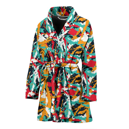 Splatter Print Design LKS304 Women Bathrobe