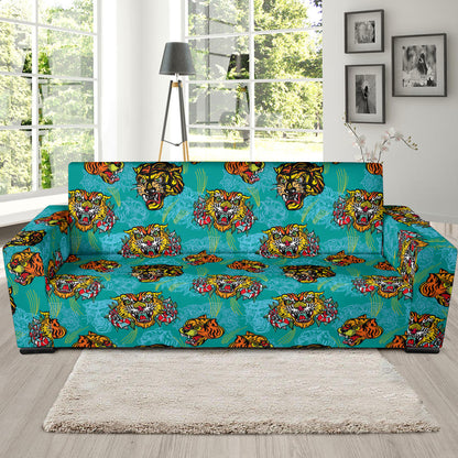 Tattoo Tiger Head Print Design LKS304 Sofa Slipcover