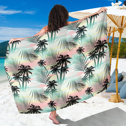 Palm Tree Pattern Print Design A03 Sarong Pareo Wrap