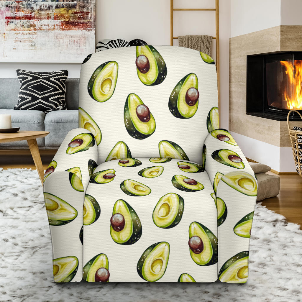 Avocado Pattern Print Design 01 Recliner Slipcover with Pocket