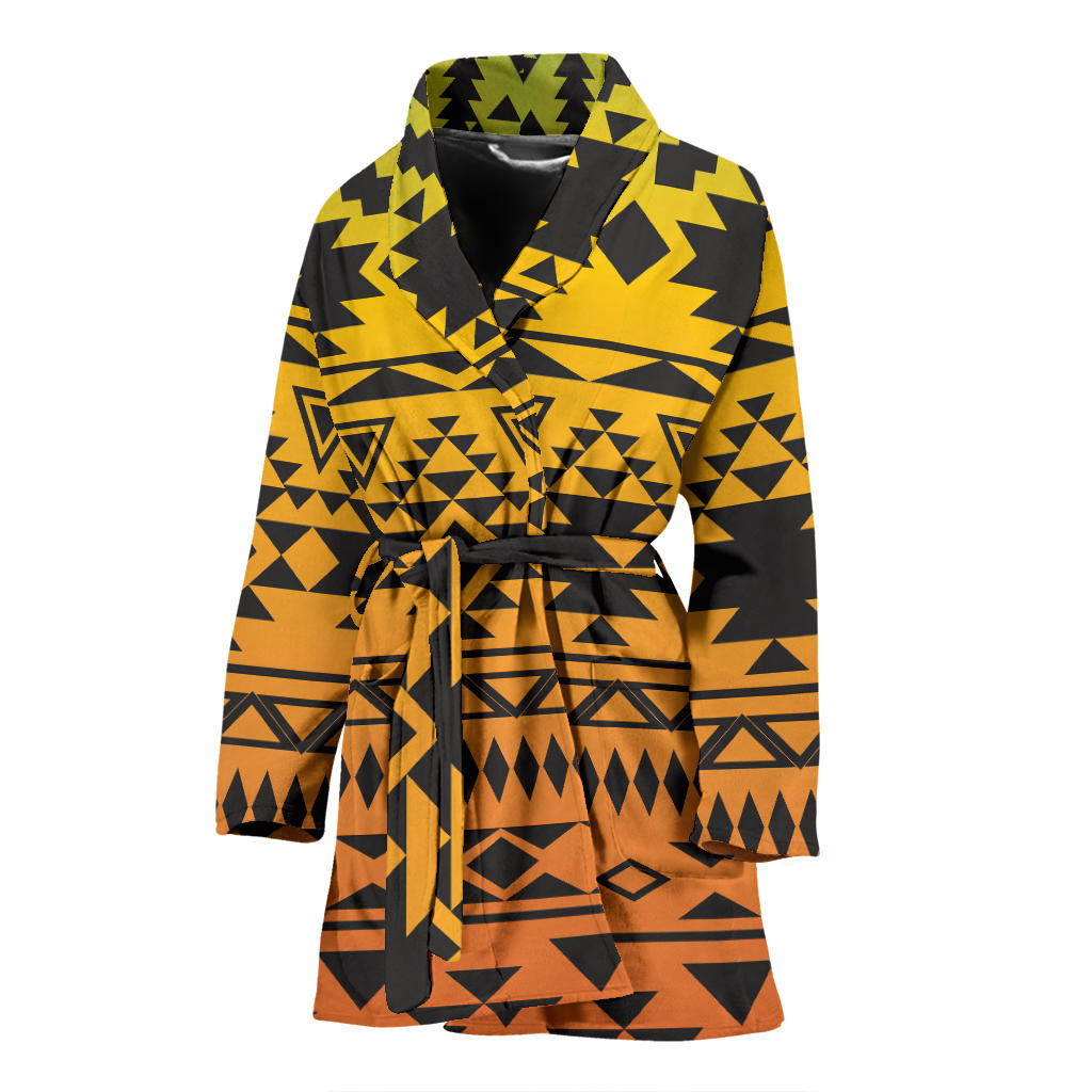 Rastafarian Pattern Print Design A04 Women Bathrobe