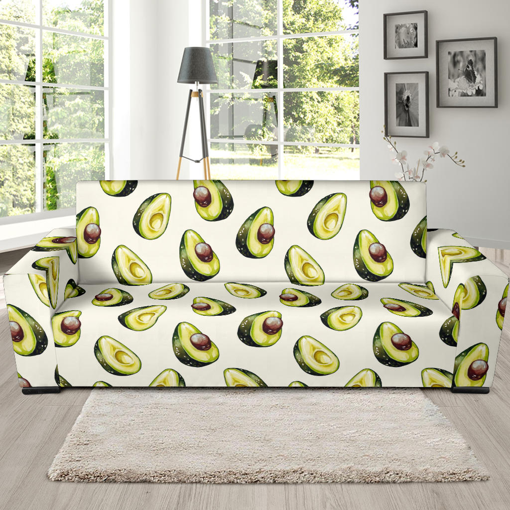 Avocado Pattern Print Design 01 Sofa Slipcover