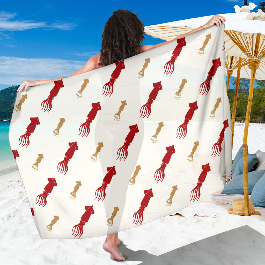 Giant Squid Pattern Print Design 01 Sarong Pareo Wrap