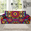 Kaleidoscope Pattern Print Design 01 Sofa Slipcover