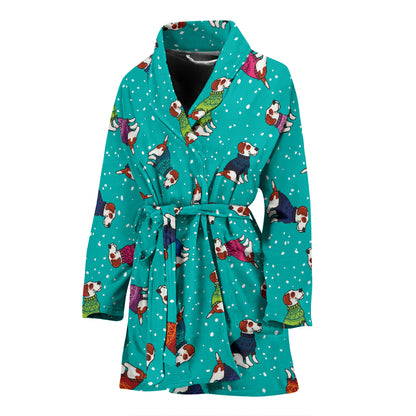 Russell Terriers Print Design LKS309 Women Bathrobe