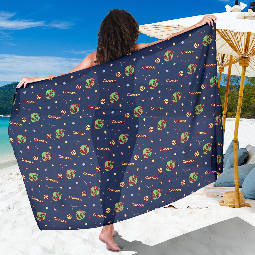 Cancer Zodiac Pattern Print Design 03 Sarong Pareo Wrap