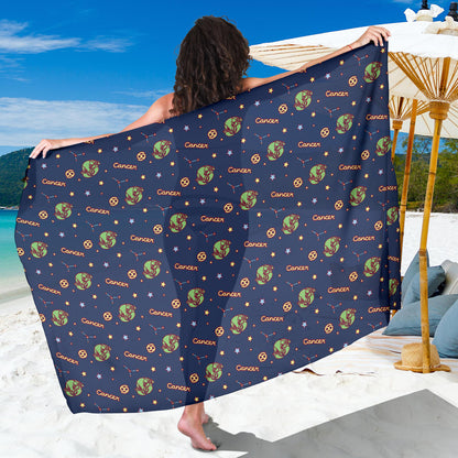 Cancer Zodiac Pattern Print Design 03 Sarong Pareo Wrap