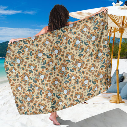 Camera Pattern Print Design 05 Sarong Pareo Wrap