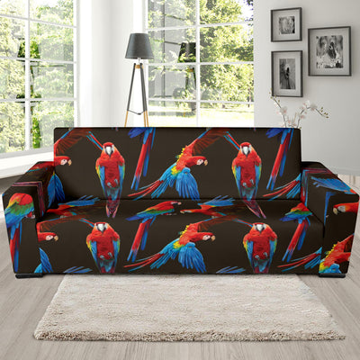 Macaw Pattern Print Design 04 Sofa Slipcover