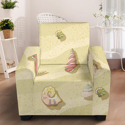 Beach with Seashell Theme Armchair Slipcover