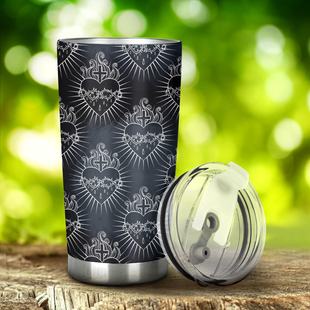 Christian Heart Tattoo Style Tumbler