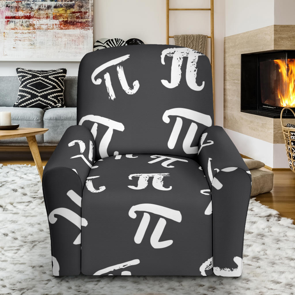 Pi Day Pattern Print Design A02 Recliner Slipcover with Pocket