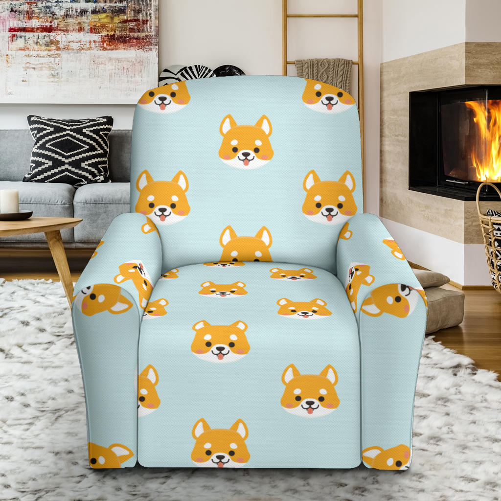 Shiba Inu Print Design LKS301 Recliner Slipcover with Pocket