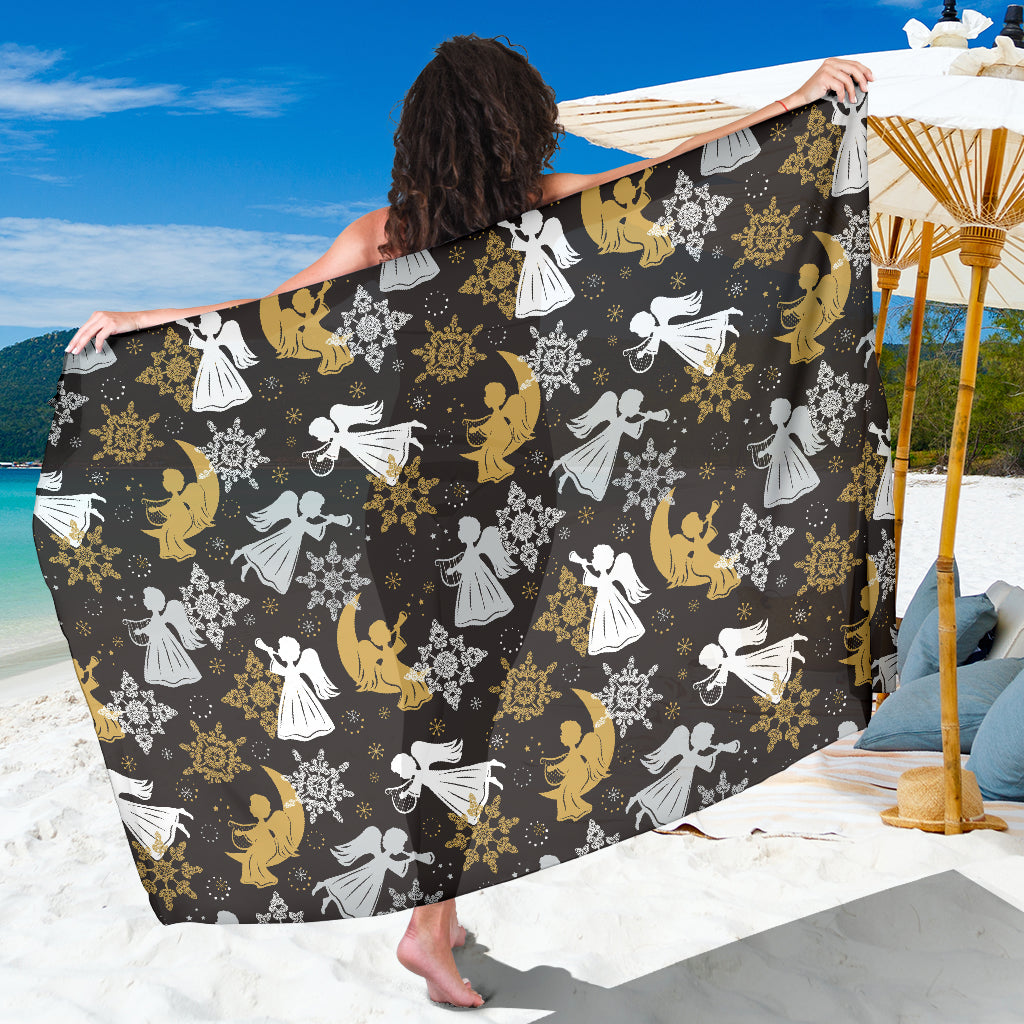 Angel Pattern Print Design 04 Sarong Pareo Wrap