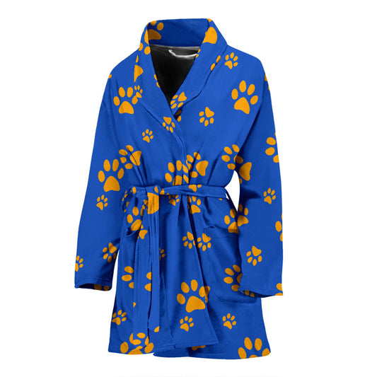 Paw Pattern Print Design A03 Women Bathrobe