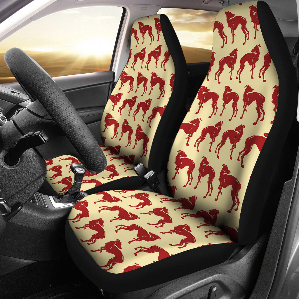 Whippets Print Design LKS301 Car Seat Covers