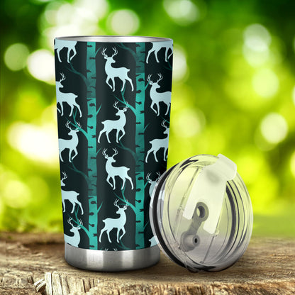 Deer Jungle Print Pattern Tumbler