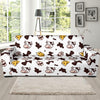 Cow Pattern Print Design 06 Sofa Slipcover