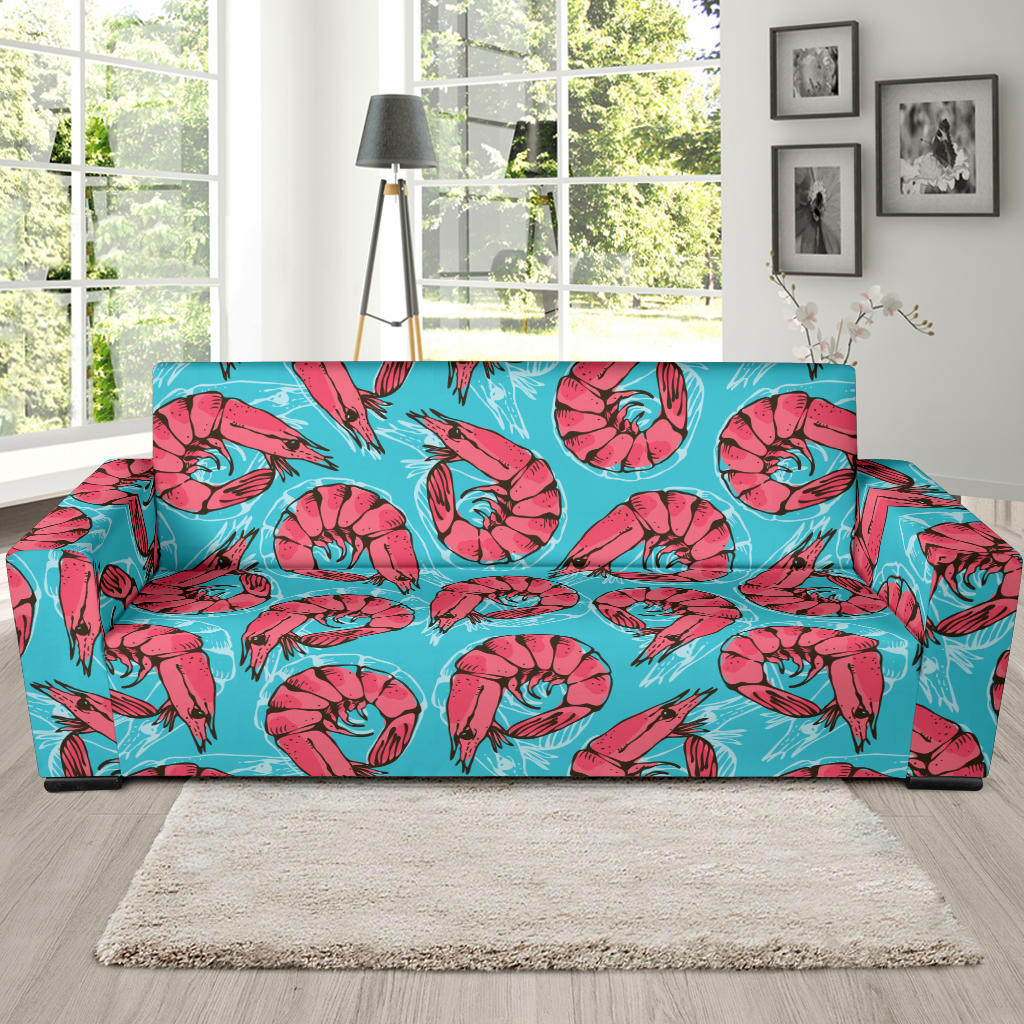 Prawn Pattern Print Design 01 Sofa Slipcover