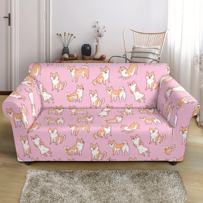 Shiba Inu Print Design LKS303 Loveseat Couch Slipcover