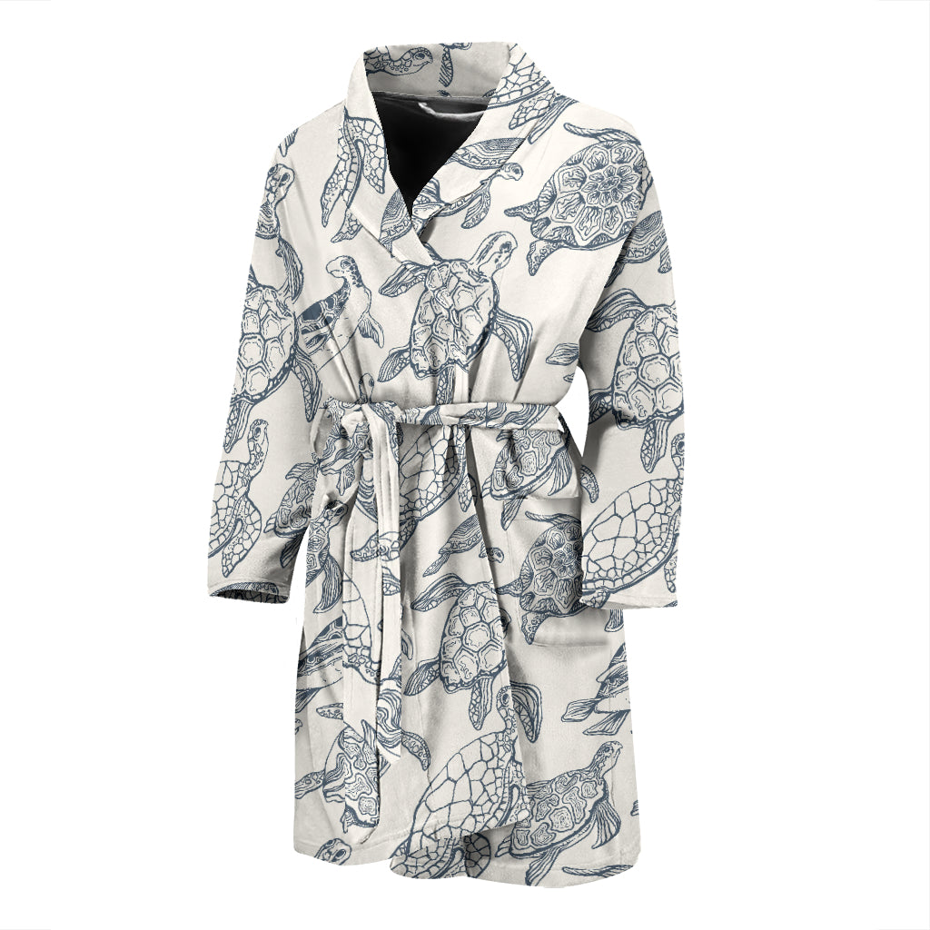 Sea Turtle Print Design LKS304 Men Bathrobe