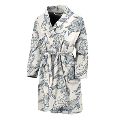 Sea Turtle Print Design LKS304 Men Bathrobe