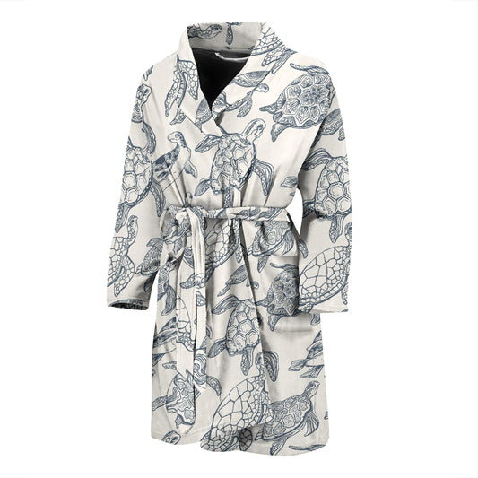 Sea Turtle Print Design LKS304 Men Bathrobe