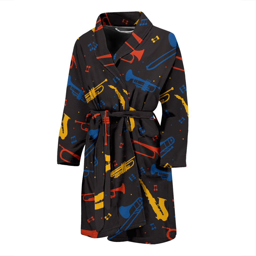 Saxophone Print Design LKS407 Men Bathrobe