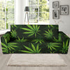 Pot Leaf Pattern Print Design A03 Sofa Slipcover