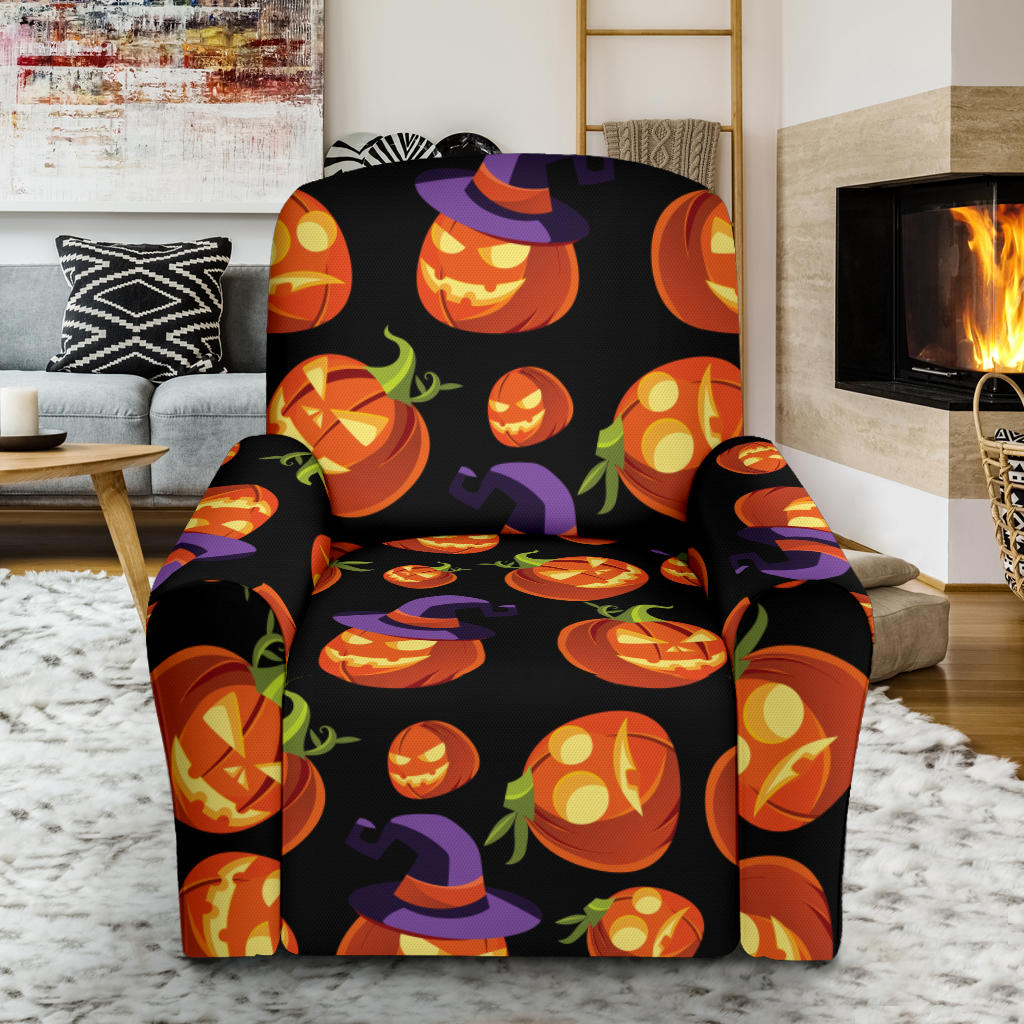 Witch Pumpkin Halloween Print LKS302/reclinerslipcover.jpg Recliner Slipcover with Pocket